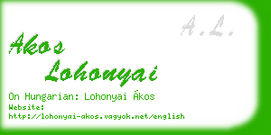 akos lohonyai business card